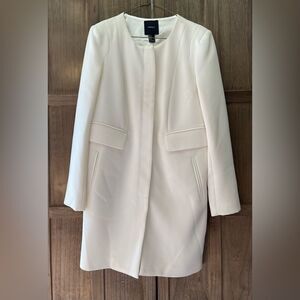 NWOT.  Beautiful Forever 21 cream dress/coat with zip front.